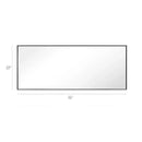 Parrot Uncle Reflections Sleek Modern Black Aluminum Framed Wall Mirror