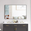 Parrot Uncle Reflections Sleek Modern Black Aluminum Framed Wall Mirror