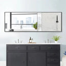 Parrot Uncle Reflections Sleek Modern Black Aluminum Framed Wall Mirror