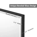Parrot Uncle Reflections Sleek Modern Black Aluminum Framed Beveled Wall Mirror