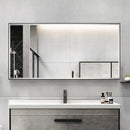 Parrot Uncle Reflections Sleek Modern Black Aluminum Framed Beveled Wall Mirror
