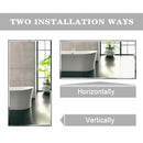 Parrot Uncle Reflections Sleek Modern Black Aluminum Framed Beveled Wall Mirror