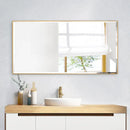 Parrot Uncle Reflections Sleek Modern Black Aluminum Framed Beveled Wall Mirror