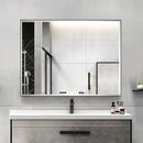 Parrot Uncle Reflections Sleek Modern Black Aluminum Framed Beveled Wall Mirror