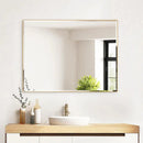Parrot Uncle Reflections Sleek Modern Black Aluminum Framed Beveled Wall Mirror