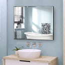 Parrot Uncle Reflections Sleek Modern Black Aluminum Framed Beveled Wall Mirror