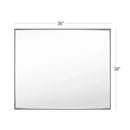 Parrot Uncle Reflections Sleek Modern Black Aluminum Framed Beveled Wall Mirror