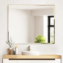 Parrot Uncle Reflections Sleek Modern Black Aluminum Framed Beveled Wall Mirror
