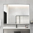 Parrot Uncle Reflections Sleek Modern Black Aluminum Framed Beveled Wall Mirror