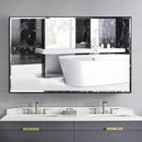 Parrot Uncle Reflections Sleek Modern Black Aluminum Framed Beveled Wall Mirror