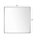 Parrot Uncle Reflections Sleek Modern Black Aluminum Framed Beveled Wall Mirror