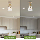 Parrot Uncle 7-Inch Walker 1-Light Semi-Flush Mount Ceiling Light (C3007)
