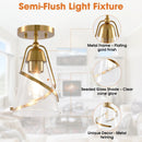 Parrot Uncle 7-Inch Walker 1-Light Semi-Flush Mount Ceiling Light (C3007)