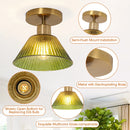Parrot Uncle 3.5-Inch Paula 1-Light Semi-Flush Mount Ceiling Light (C3011GN)