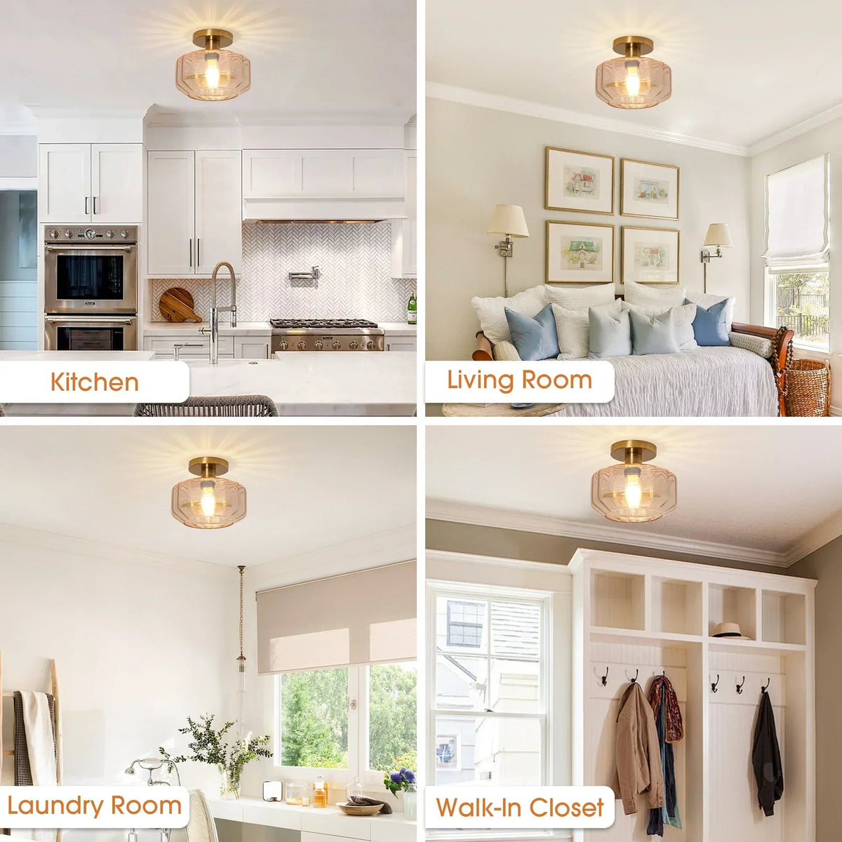 Parrot Uncle 9-Inch Gerald 1-Light Semi-Flush Mount Ceiling Light (C3015)