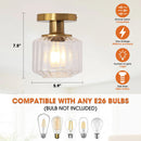 Parrot Uncle 6-Inch Marico 1-Light Semi-Flush Mount Ceiling Light