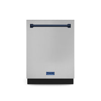 Thor Kitchen Gordon Ramsay Series 24 Inch Dishwasher in Stainless Steel with Navy Blue Trim (DW24X8BA99-BLU)