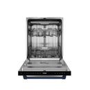 Gordon Ramsay by Thor Kitchen 3-Piece Appliance Package - 48-Inch Gas Range with Double Oven, 36-Inch Refrigerator, and Dishwasher in Stainless Steel with Blue Trim