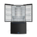 Gordon Ramsay by Thor Kitchen 3-Piece Appliance Package - 36-Inch Gas Range with Tilt Panel, 36-Inch Refrigerator, and Dishwasher in Black with Blue Trim