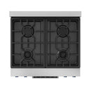 Gordon Ramsay by Thor Kitchen 3-Piece Appliance Package - 30-Inch Propane Gas Range, Tilt Panel, 36-Inch Refrigerator, and Dishwasher in Stainless Steel with Blue Trim