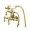 Kingston Brass Vintage 3-3/8-Inch Wall Mount Tub Faucet, Polished Brass (CC1007T2)