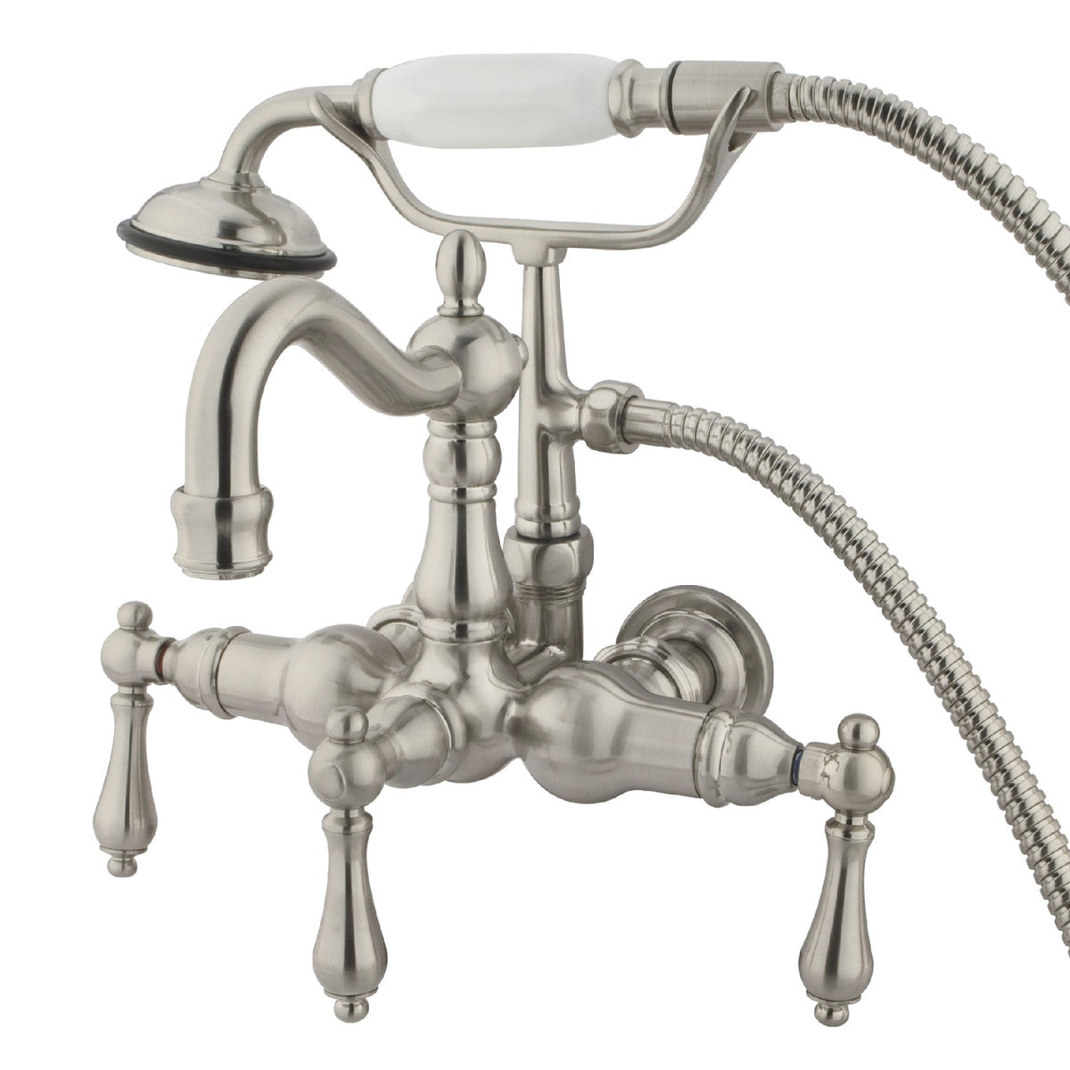 Vintage 3-3/8-Inch Wall Mount Tub Faucet in Brushed Nickel