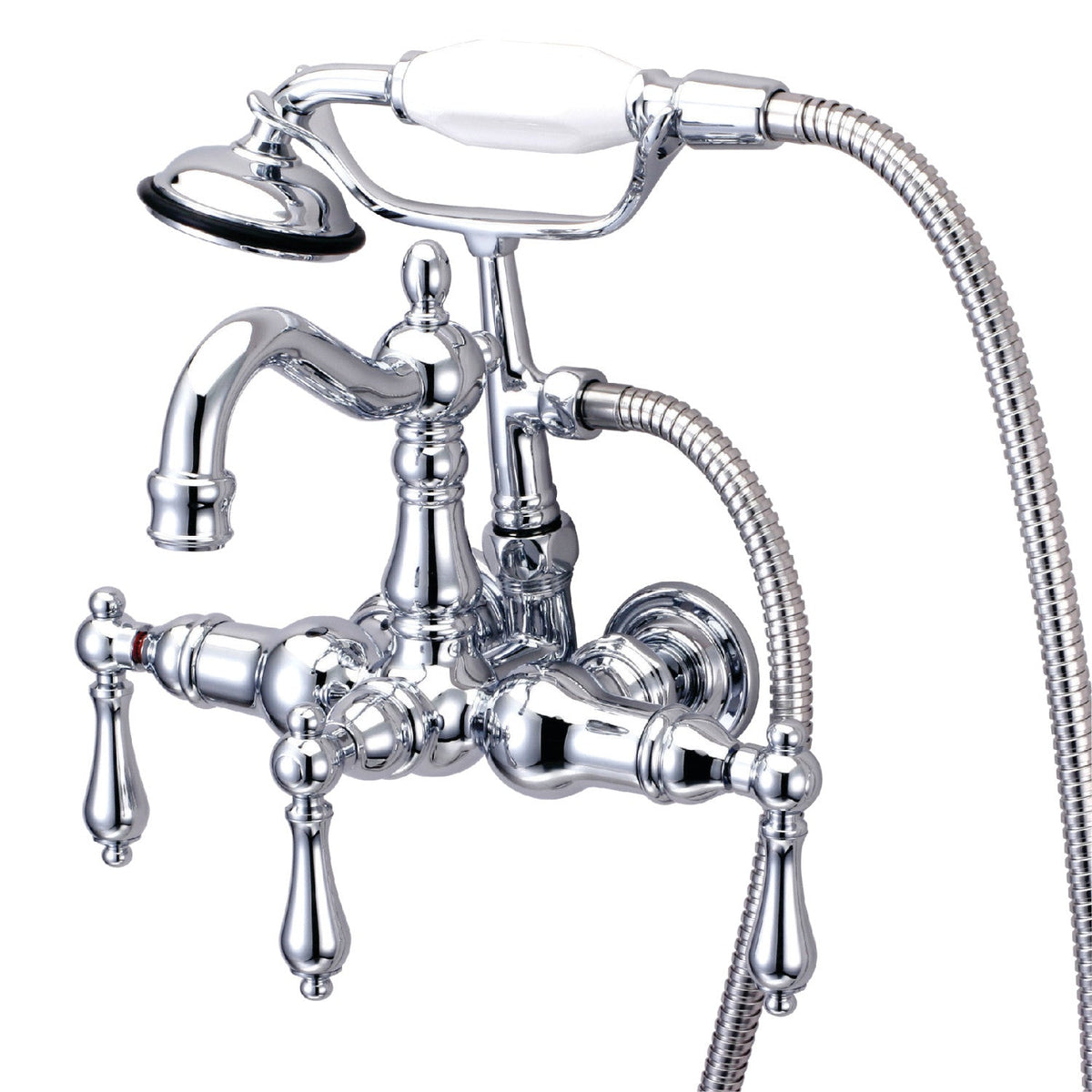Vintage 3-3/8-Inch Wall Mount Tub Faucet in Polished Chrome