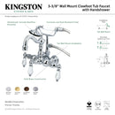 Kingston Brass Vintage 3-3/8-Inch Wall Mount Tub Faucet, Polished Brass (CC1009T2)