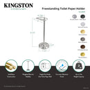 Kingston Brass Vintage Freestanding Toilet Paper Holder, Black Stainless (CC2004)