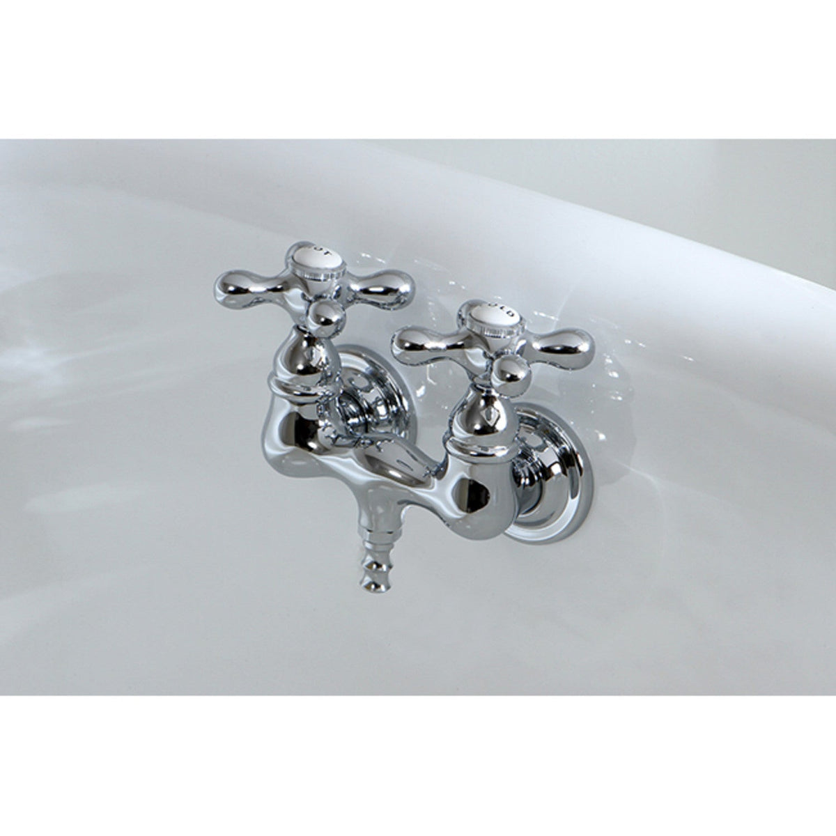 Vintage 3-3/8-Inch Wall Mount Tub Faucet in Polished Chrome