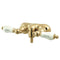 Kingston Brass Vintage 3-3/8-Inch Wall Mount Tub Faucet, Polished Brass (CC43T2)