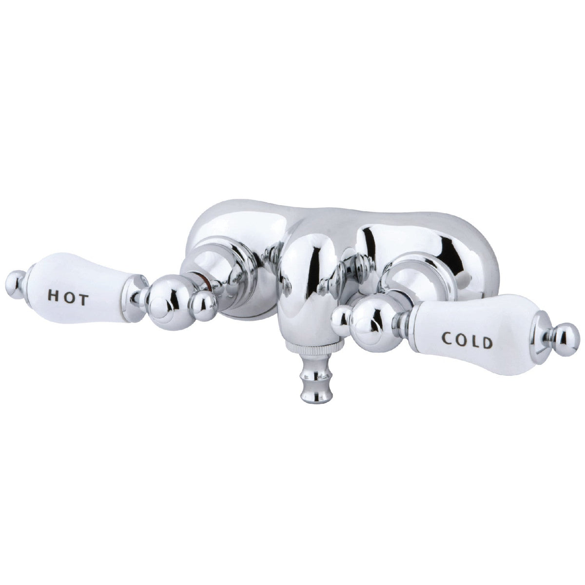 Vintage 3-3/8-Inch Wall Mount Tub Faucet in Polished Chrome