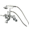 Kingston Brass Vintage Adjustable Center Wall Mount Tub Faucet with Hand Shower, Polished Chrome (CC458T1)