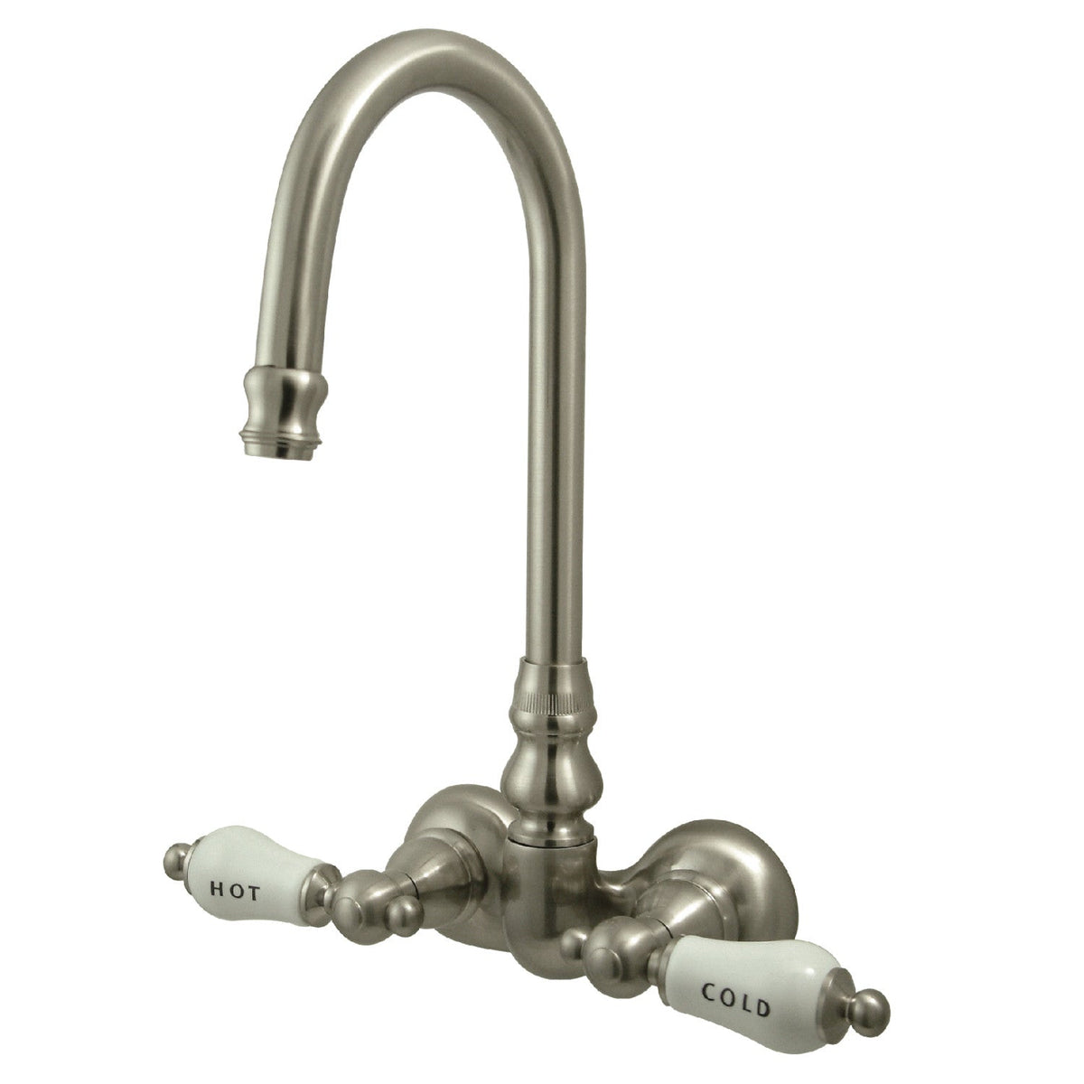 Vintage 3-3/8-Inch Wall Mount Tub Faucet in Brushed Nickel