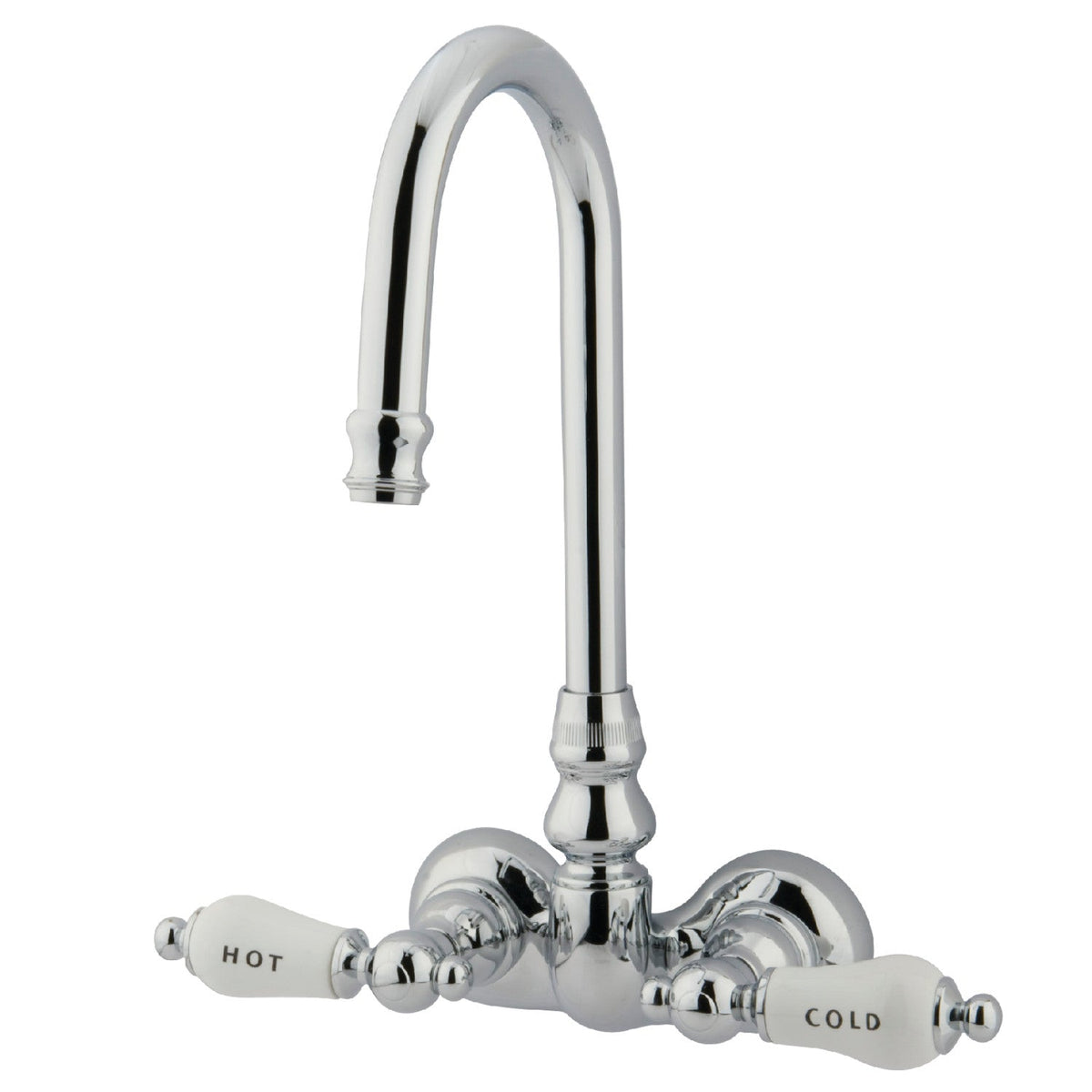 Vintage 3-3/8-Inch Wall Mount Tub Faucet in Polished Chrome