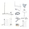 Kingston Brass Vintage Tub Wall Mount Clawfoot Tub Faucet Package with Shower Enclosure and Hand Shower, Polished Chrome (CCK1141AX)