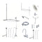 Kingston Brass Vintage Tub Wall Mount High-Arc Gooseneck Clawfoot Tub Faucet Package with Supply Enclosure and Hand Shower, Polished Chrome (CCK2141PL)
