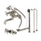 Kingston Brass Vintage Tub Wall Mount Clawfoot Tub Faucet Package with Supply Line, Hand Shower and Tub Drain, Brushed Nickel (CCK225SN)