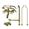 Kingston Brass Vintage Wall Mount Clawfoot Tub Faucet Package with Supply Line, Hand Shower and Tub Drain, Antique Brass (CCK265ABD)