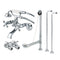 Kingston Brass Vintage Wall Mount Clawfoot Tub Faucet Package with Supply Line, Hand Shower and Tub Drain, Polished Chrome (CCK265C)