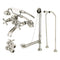 Kingston Brass Vintage Wall Mount Clawfoot Tub Faucet Package with Supply Line, Hand Shower and Tub Drain, Polished Nickel (CCK265PND)