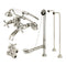 Kingston Brass Vintage Wall Mount Clawfoot Tub Faucet Package with Supply Line, Hand Shower and Tub Drain, Polished Nickel (CCK265PN)
