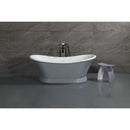 Kingston Brass Kingston Freestanding Tub Faucet with Supply Line and Stop Valve, Matte Black (CCK266K0)