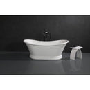 Kingston Brass Kingston Freestanding Tub Faucet with Supply Line and Stop Valve, Matte Black (CCK266K0)