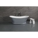 Kingston Brass Kingston Freestanding Tub Faucet with Supply Line and Stop Valve, Matte Black (CCK266K0)