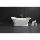Kingston Brass Kingston Freestanding Tub Faucet with Supply Line and Stop Valve, Polished Chrome (CCK266K1)
