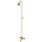 Kingston Brass Vintage Two-Handle 2-Hole Wall Mount Clawfoot Tub Faucet Package with Shower Combo, Brushed Brass (CCK2677)