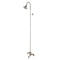 Kingston Brass Vintage Two-Handle 2-Hole Wall Mount Clawfoot Tub Faucet Package with Shower Combo, Brushed Nickel (CCK2678)