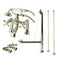 Kingston Brass Vintage Deck Mount Clawfoot Tub Faucet Package with Supply Line, Hand Shower and Tub Drain, Polished Nickel (CCK268PN)