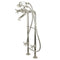 Kingston Brass Kingston Freestanding Tub Faucet with Supply Line and Stop Valve, Polished Nickel (CCK285K6)